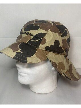 NEW Vintage Columbia Widgeon Trapper Hunting Hat S/M Ear Flaps Fleece Lined Camo
